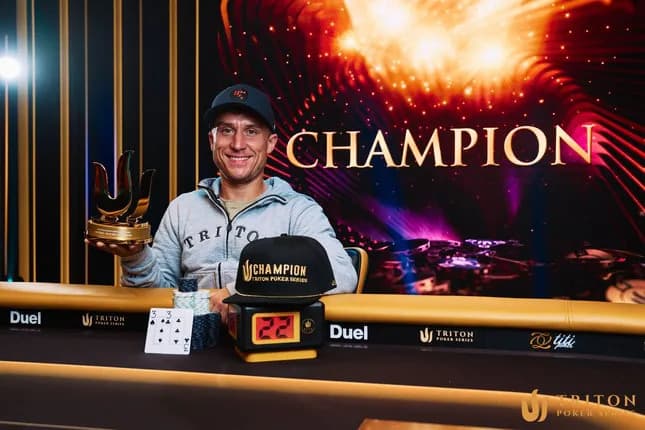 Daniel Dvoress won $942,000 and captured his seventh Triton Poker title