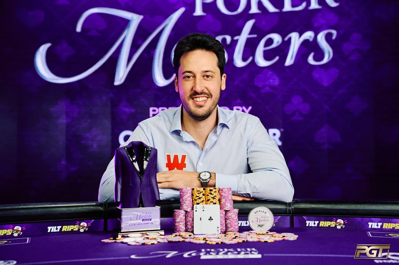 La final del quinto evento del Poker Masters terminó en 2 manos