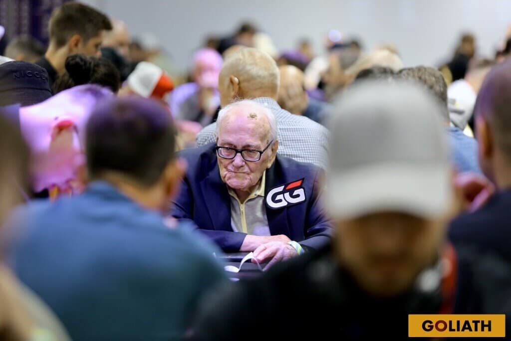 El póker de 100 años juega en el torneo Goliath
