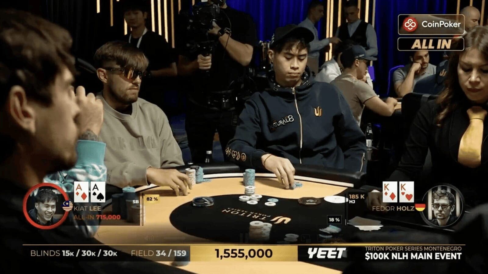 Cooler clásico en el main event del Triton Poker
