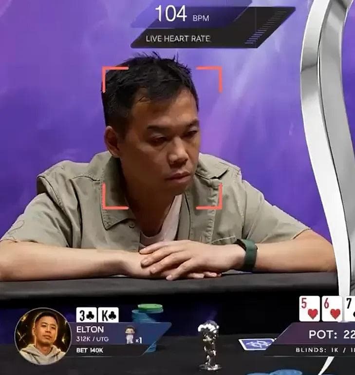 El nuevo programa de póker incluirá la monitorización del ritmo cardíaco de los jugadores
