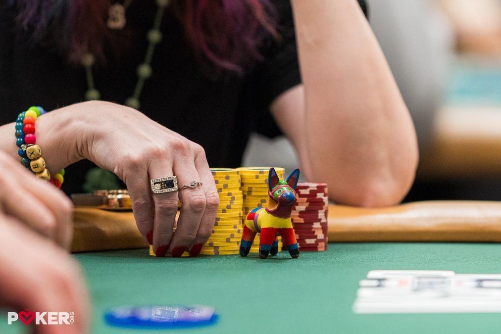 Stack de un jugador en la mesa de la WSOP