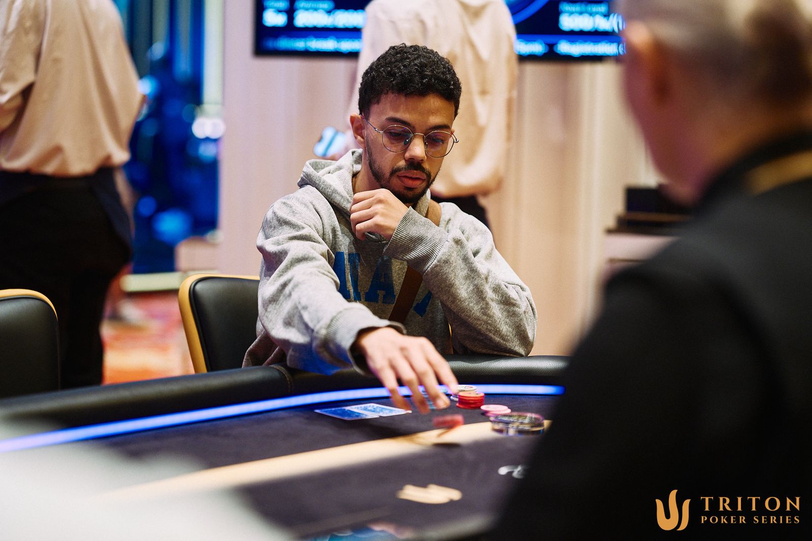 Online satellite qualifier from Morocco — among the leaders of the $25,000 tournament at Triton