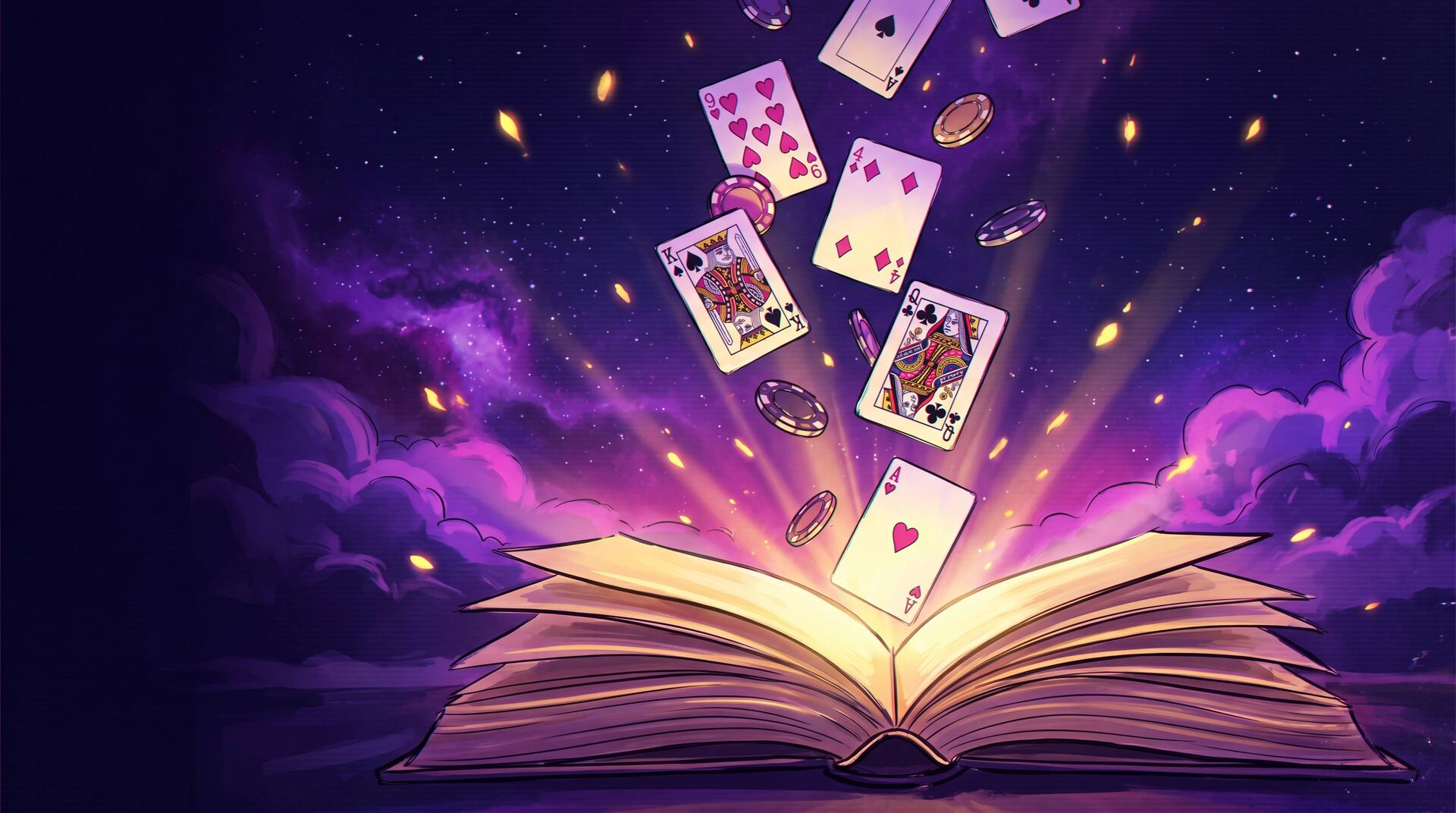 Раскрытая книга и карты